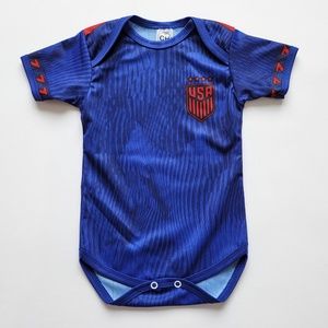 USA baby bodysuit jersey one-piece for baby USWNT blue